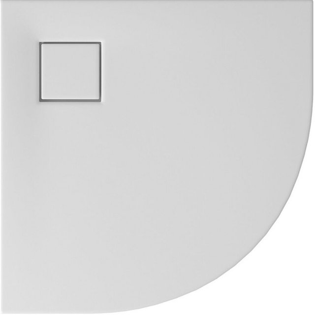 CERSANIT Brodzik półokrągły SET B448 TAKO SLIM 80x4 biały mat + syfon