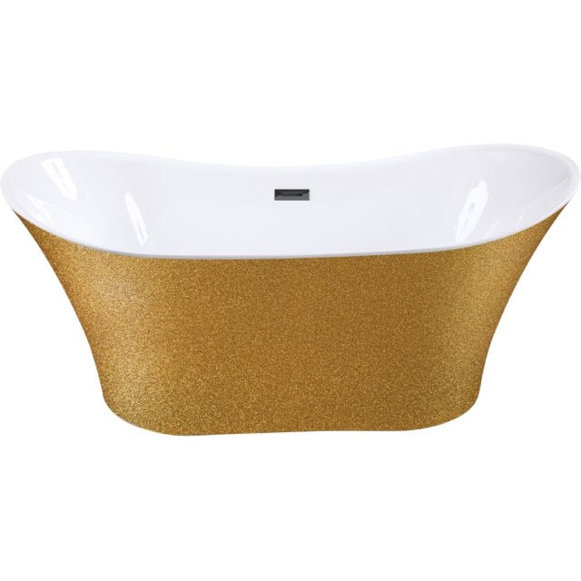 BESCO Wanna wolnostojąca AMBER ZŁOTA 170x80 maskownica syfonu z przel