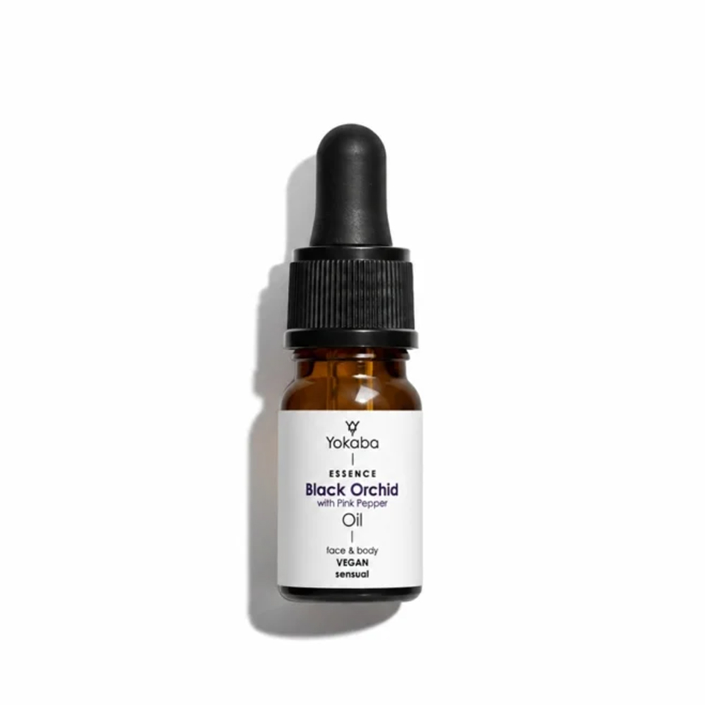 Olejek do twarzy i ciała Yokaba Black Orchid Oil face & body vegan sensual Essence 4 ml