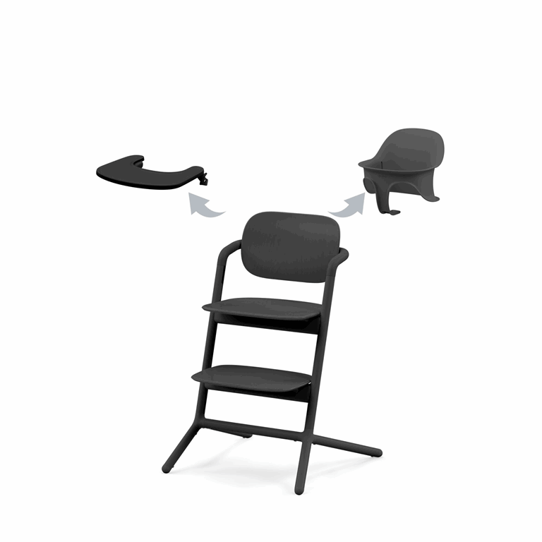 Cybex Lemo 3w1 - krzesełko do karmienia z zestawem Baby Set i tacką-Stunning Black
