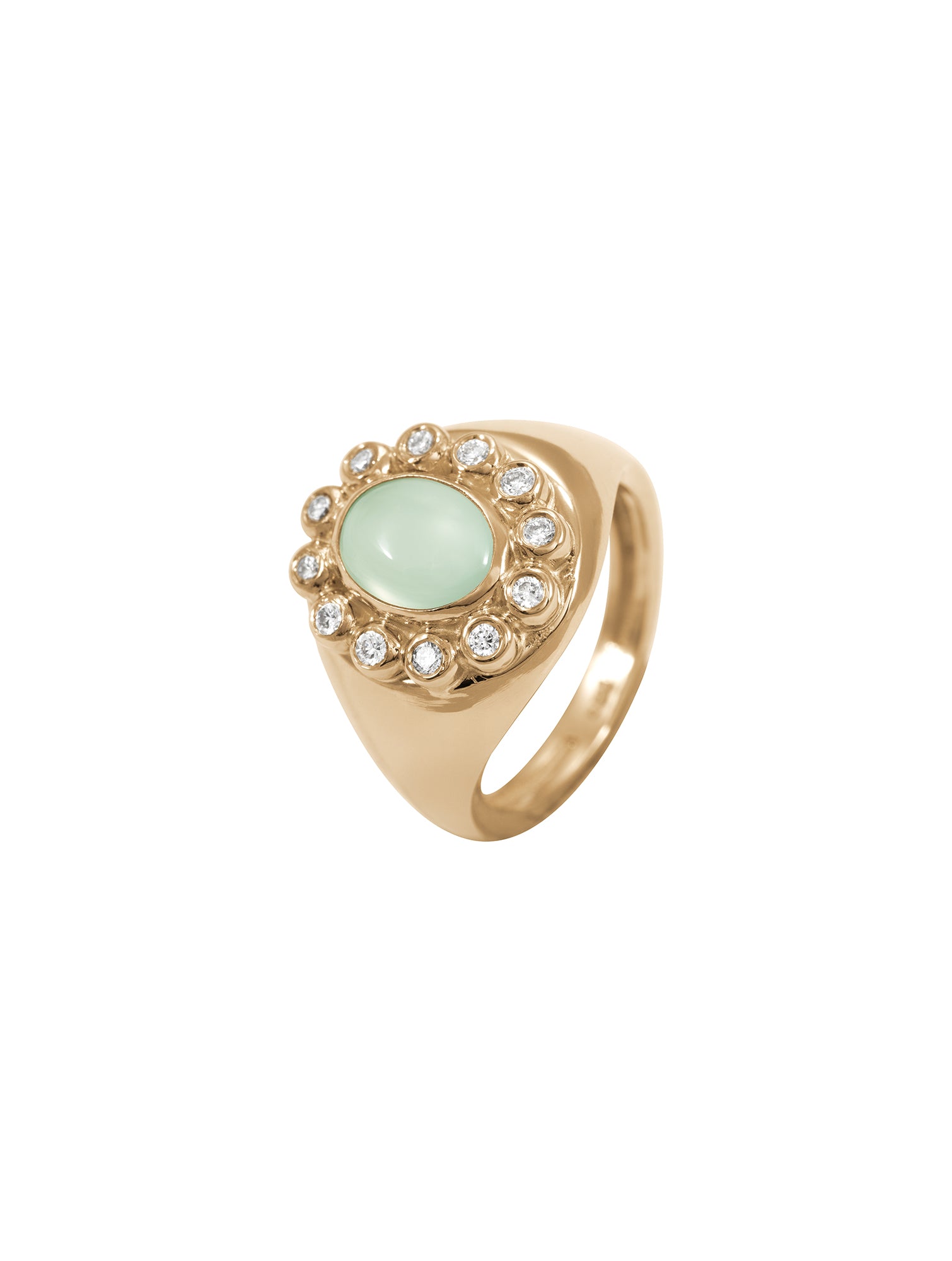 Secret Diamond Signet - sygnet z diamentami i chalcedonem, 5