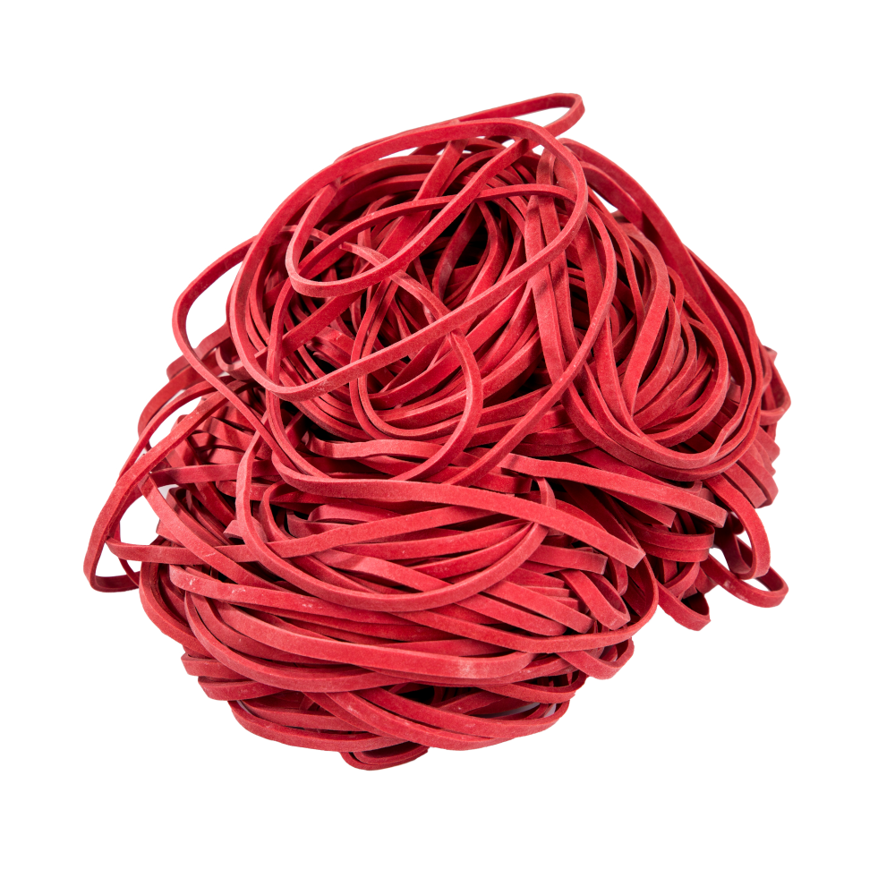 Gumki Recepturki Czerwone, Grubość 1,5/1,5mm - 1kg 70MM - Opakowania.Online