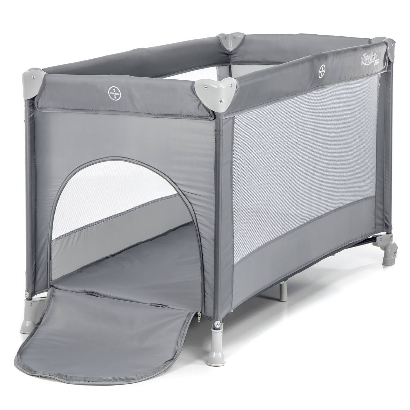 Łóżeczko turystyczne kojec Moolino FUN light gray