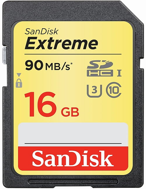 SanDisk SDHC 16GB Extreme 90/40MB/s U3 class 10 SDSDXNE-016G-GNCIN - Henryx24
