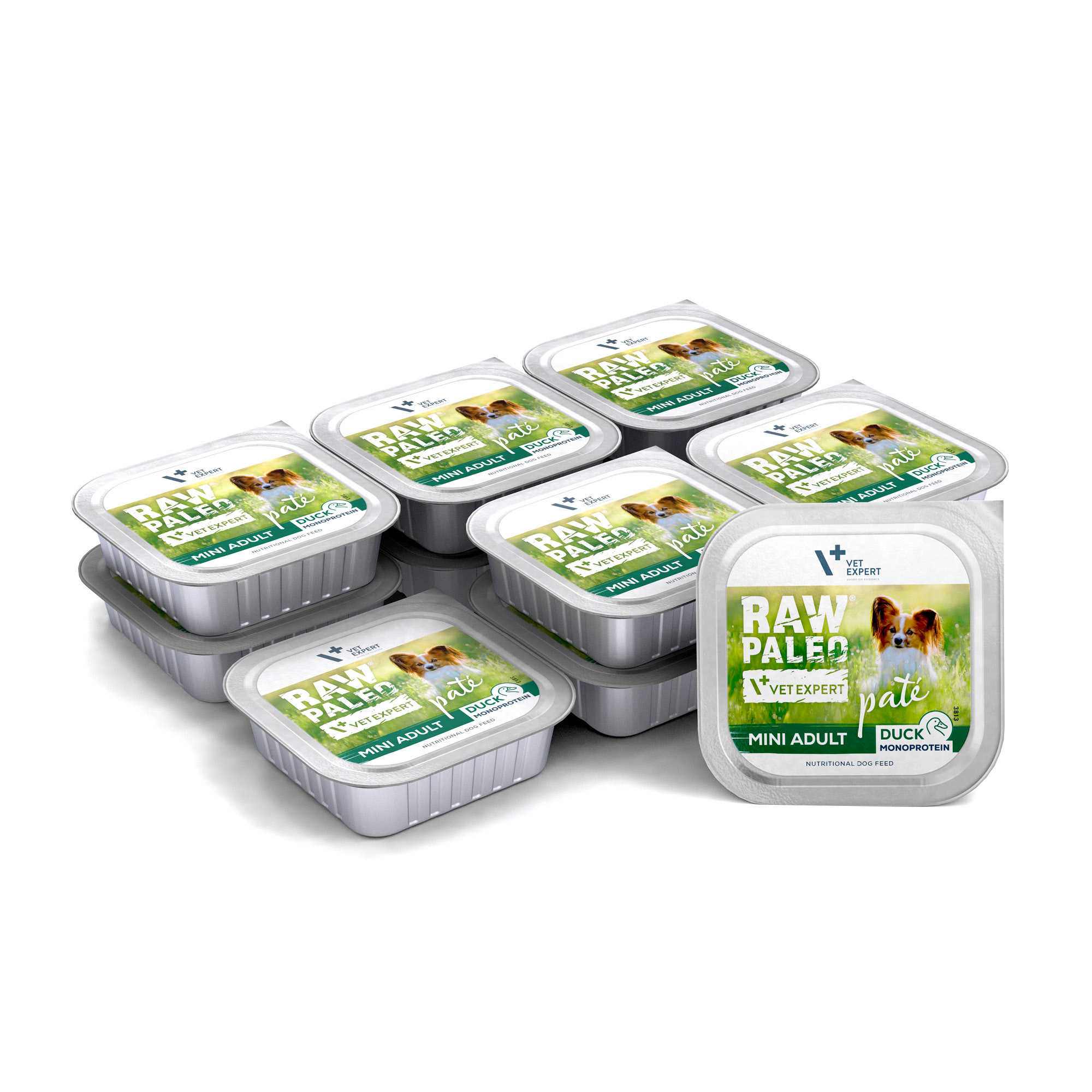 RAW PALEO DUCK PATE MINI ADULT 12x150g - mokra karma dla psów dorosłych - kaczka
