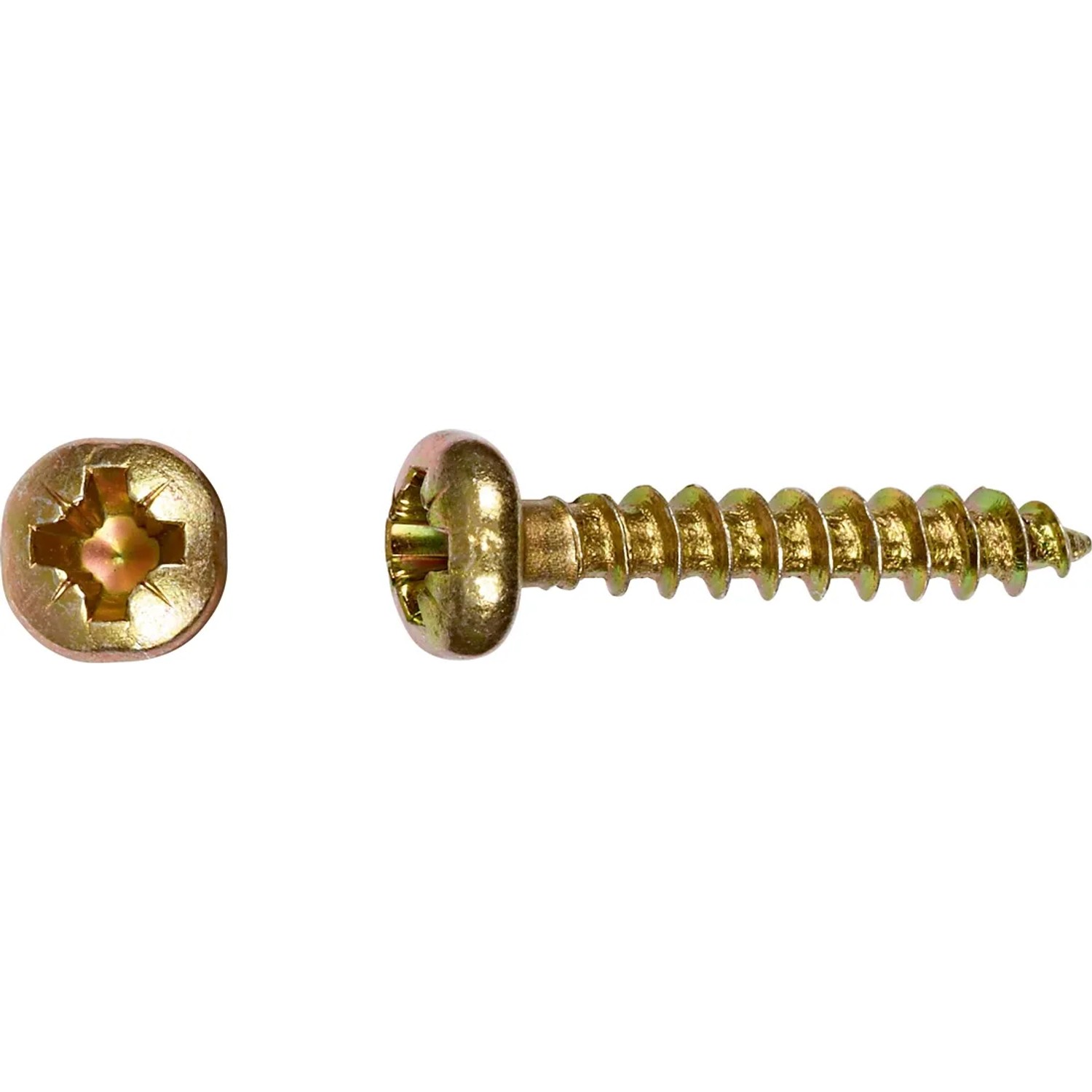 LUX-TOOLS Wkręt uniwersalny z łbem walec PZ Ø 4 mm x 20 mm ocynk żółty 20 szt