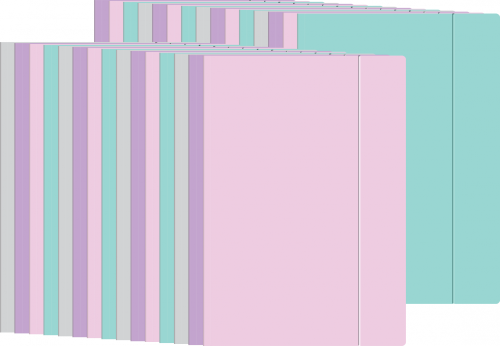 Interdruk Pastel teczka z gumką A5+, 300 g/m2, mix pastelowych kolorów