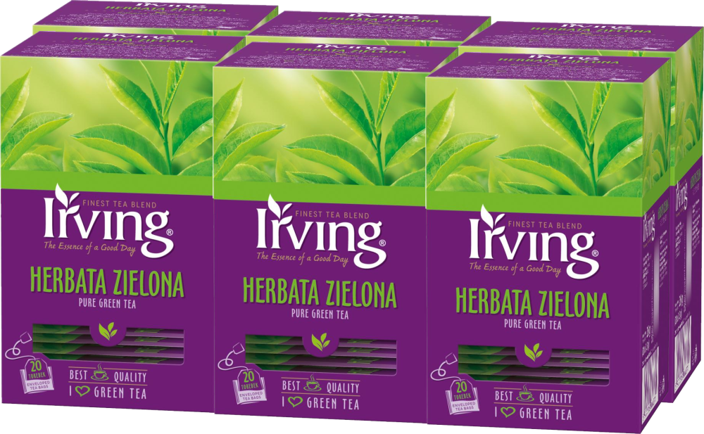 Irving Green Tea — zielona herbata w kopertach, 20 x 1.3 g