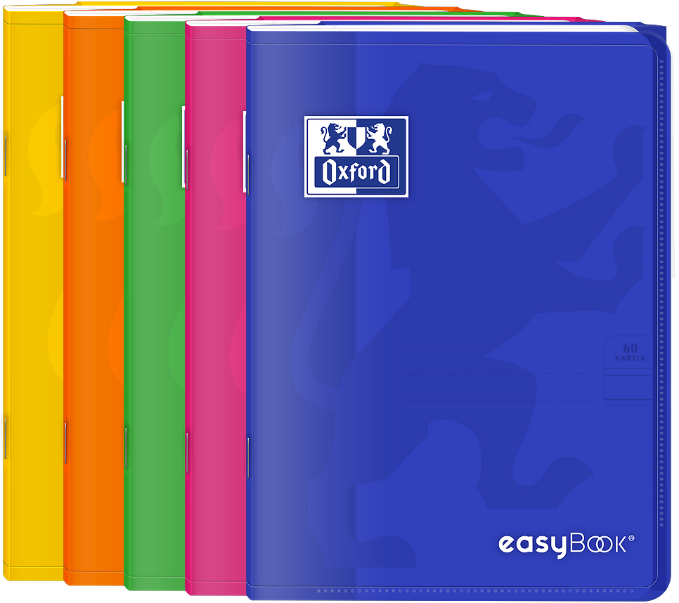 Zeszyt A5 w linie Oxford easyBook, 60 kartek, mix kolorów