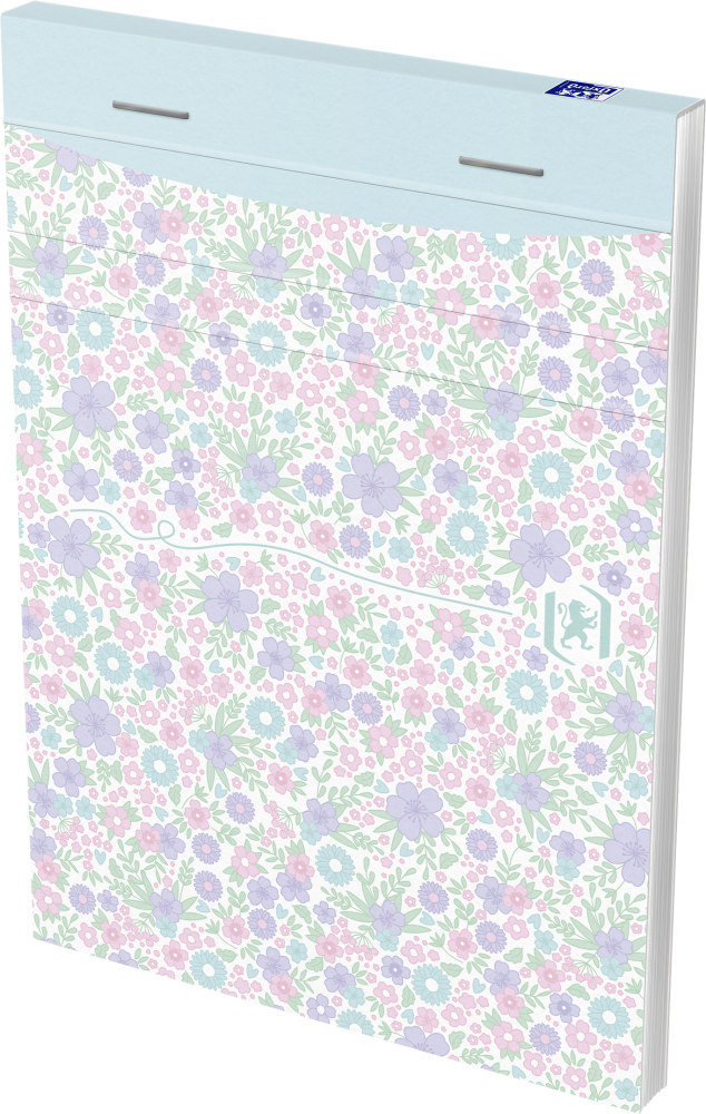 Oxford Floral blok biurowy A6 w linie, 80 kartek, mix wzorów