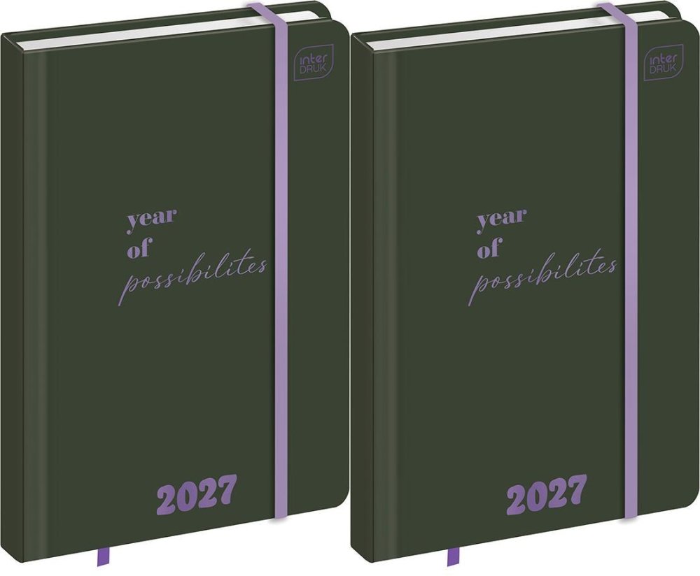 2x Kalendarz książkowy 2027 Interdruk, Metallic Possibilities, A6, tygodniowy