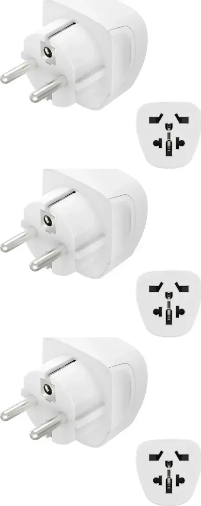 Hama adapter podróżny typ E/F (3-biegunowy), biały