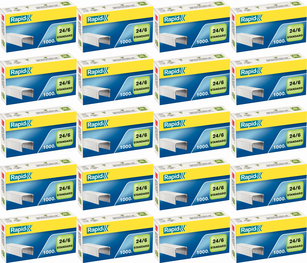 Rapid Standard zszywki 24/6, 1000 szt., srebrne