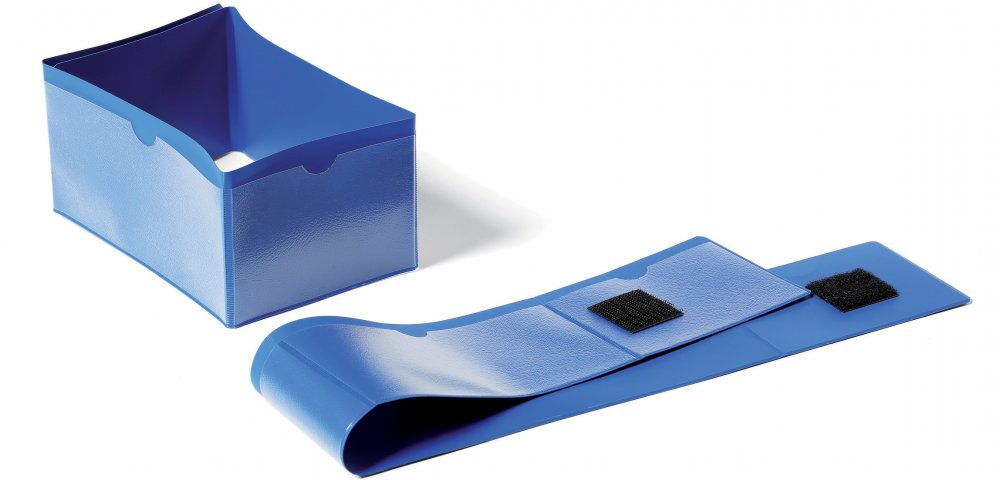 Durable kieszeń magazynowa / opaska na palety na rzep 140x65 mm, 50 szt., niebieska