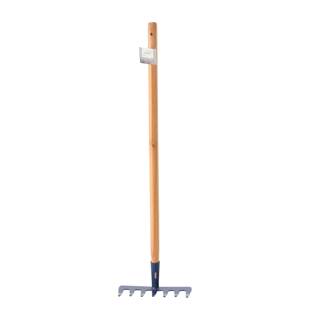 Grabie metalowe 7-zębne niebieskie mały ogrodnik 70cm