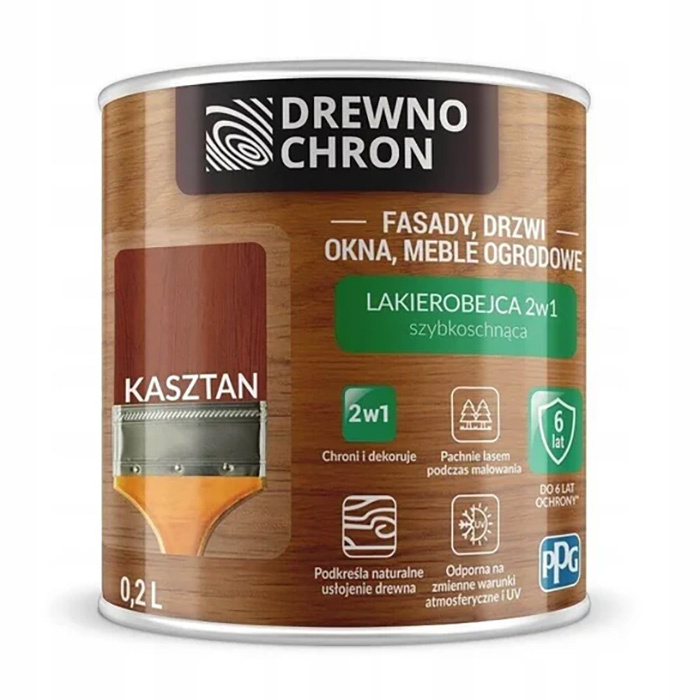 Lakierobejca 2w1 Kasztan 0,2L Drewnochron