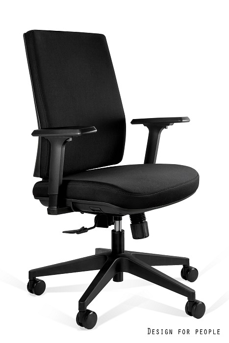 Fotel biurowy Shell Low, ergonomiczny, tkanina, czarny, Unique