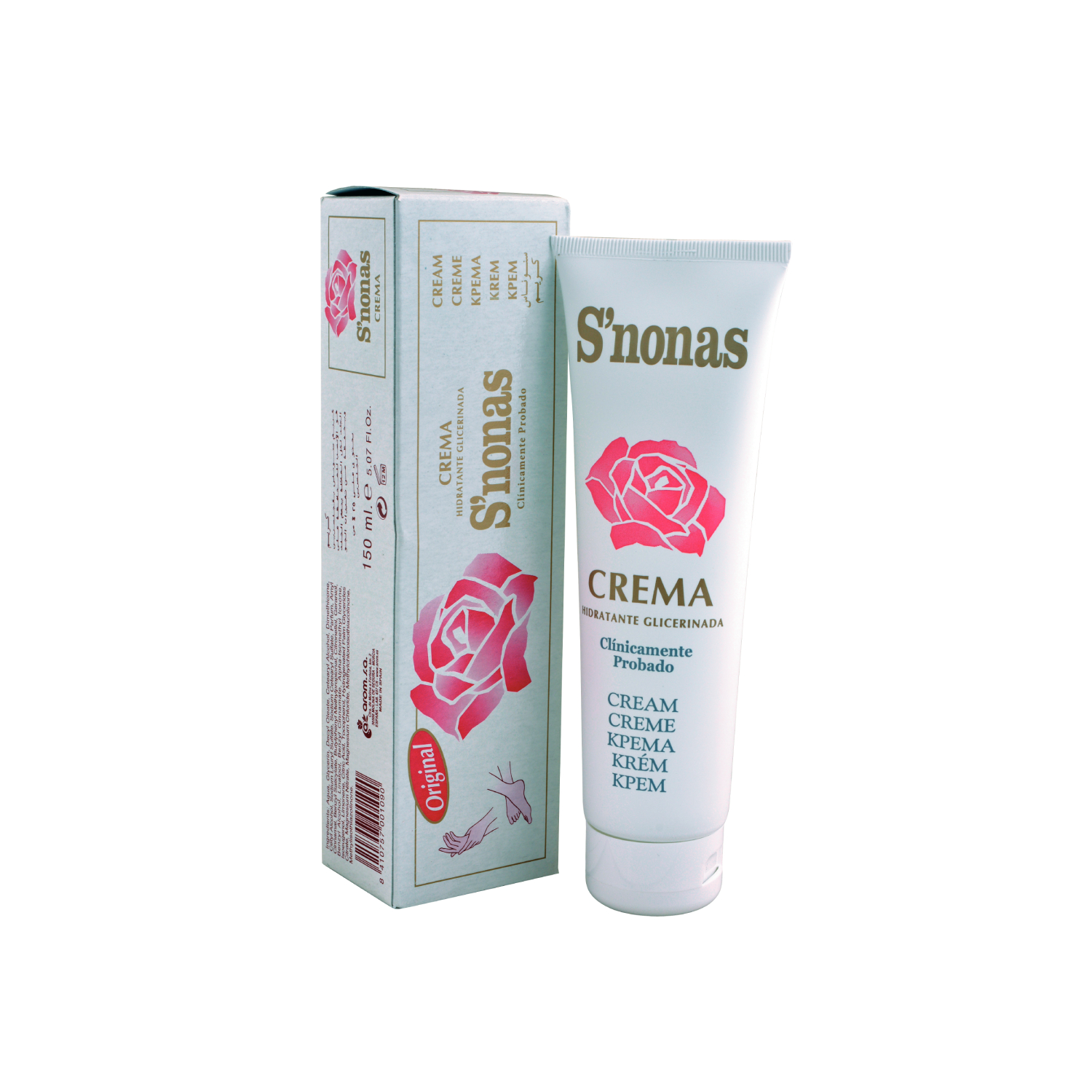 S'nonas - krem glicerynowy do rąk i stóp w tubie róża, 150 ml
