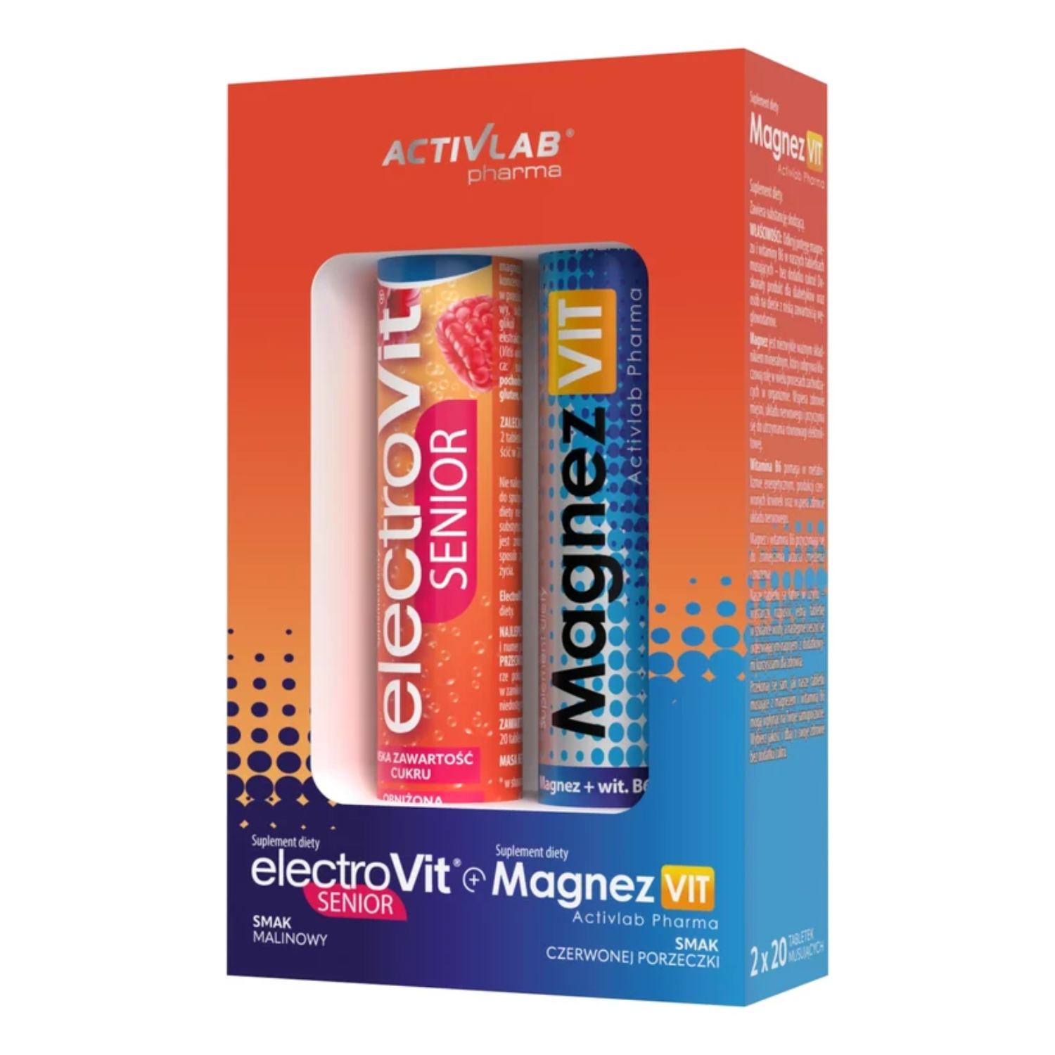 Activlab - electrovit senior + magnezvit z b6, 2x20 tabletek musujących
