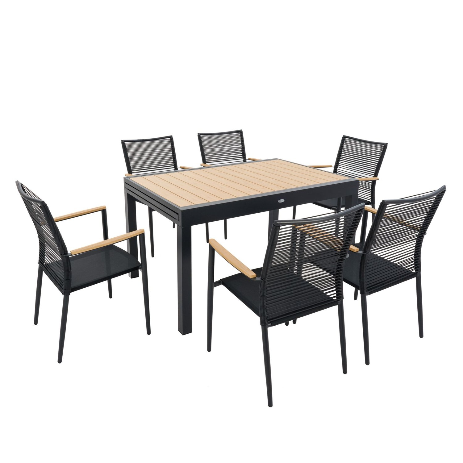 Gartenmöbel-Set GAVO 6+1 - beige