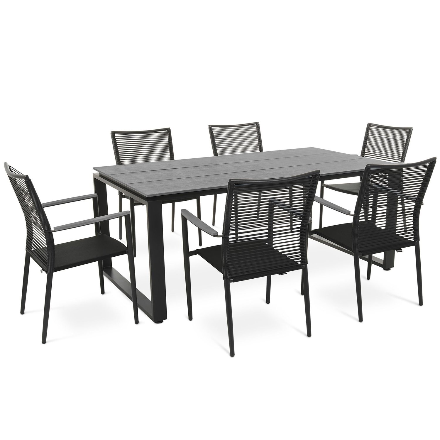 Gartenmöbel-Set PREZZA 6+1 - Grau