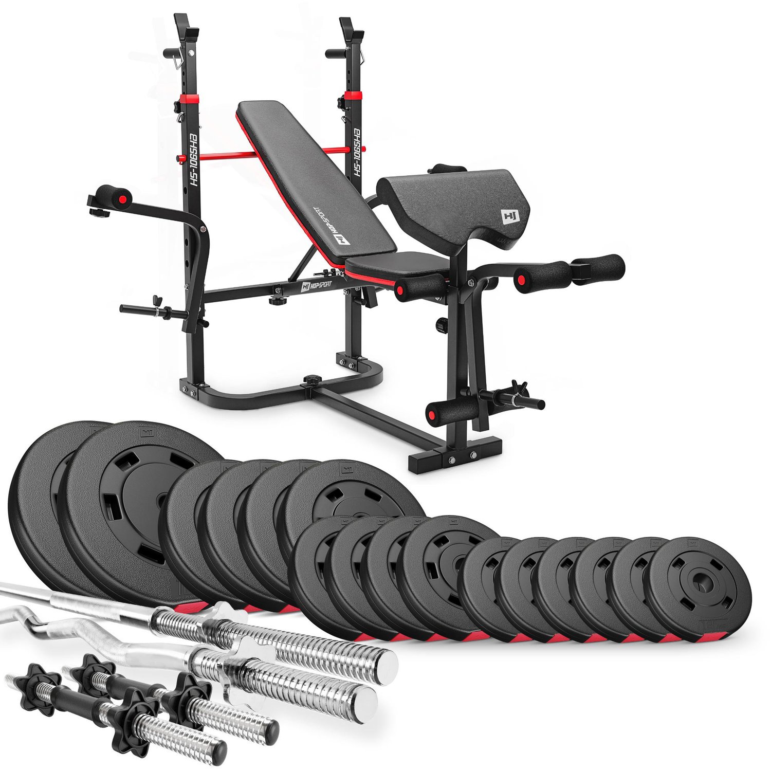 Sada PREMIUM 75kg s lavicou HS-1065