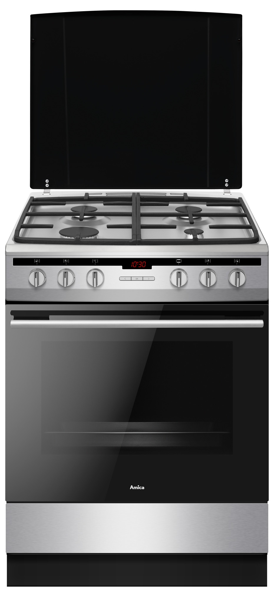 Kuchnia gazowo-elektryczna Amica 617GES3.33HZpTaDpA(Xx) PIZZA 60 cm Srebrny