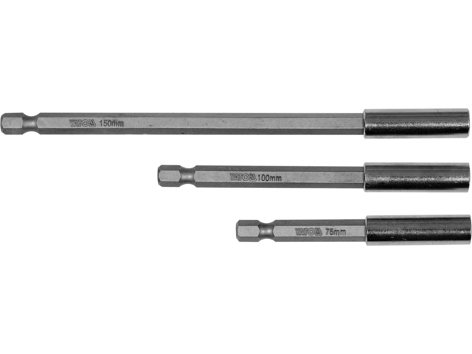 Uchwyt magnetyczny do bitów YATO zestaw 3 szt. 75 100 150mm adapter YT-04699