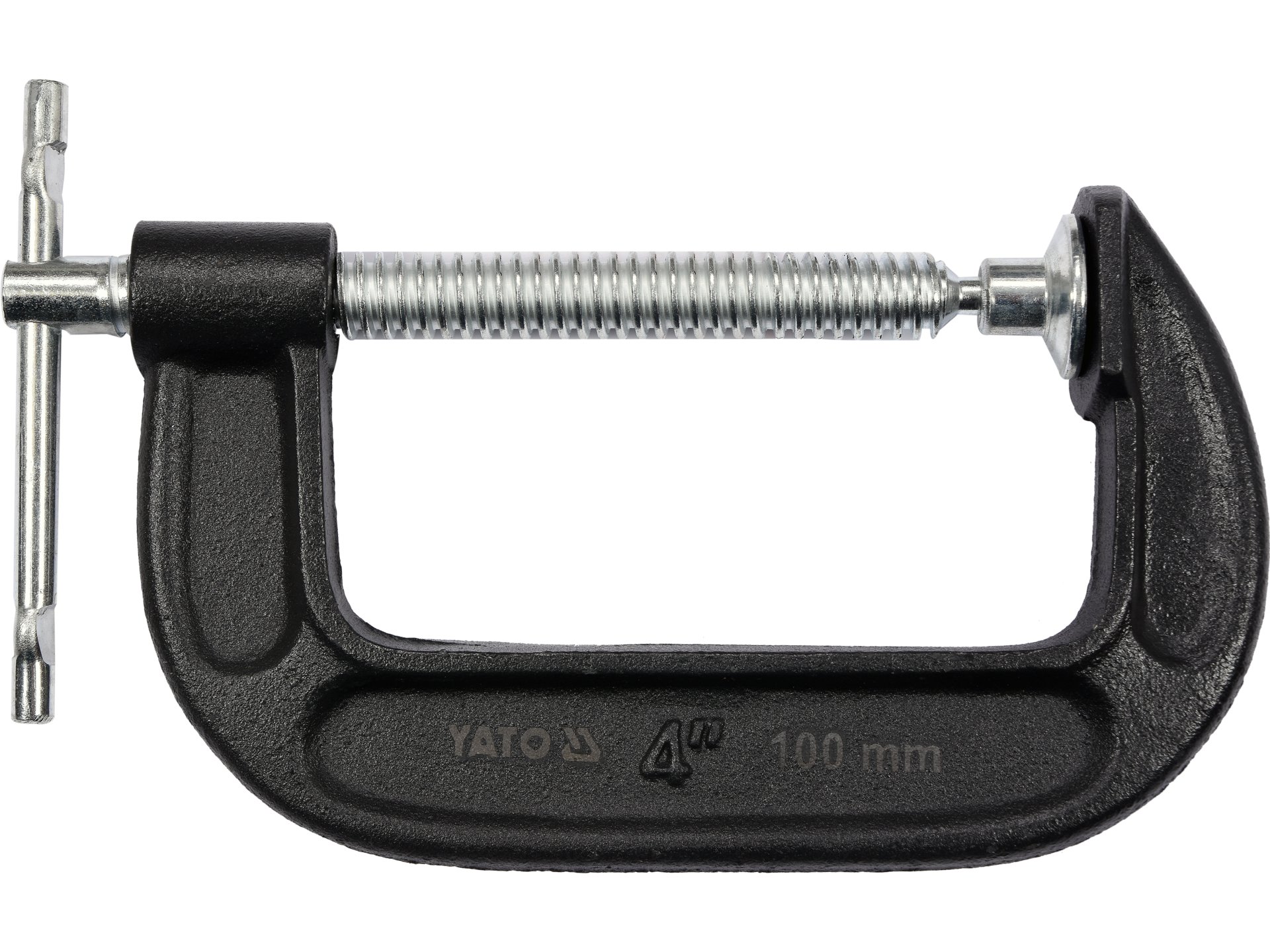 Ścisk śrubowy typ C YATO 100x100mm stolarski z żeliwa ciągliwego YT-64253