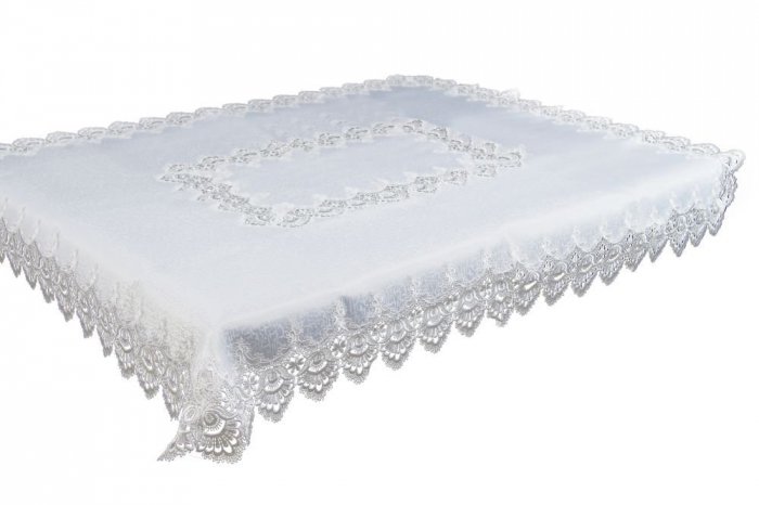 Obrus gipiurowy rozmiar 140x350 wzór biały (088)