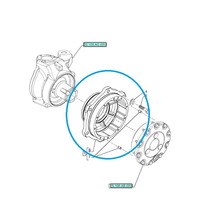 Piasta New Holland T4 T5 TL 5198480 CNH