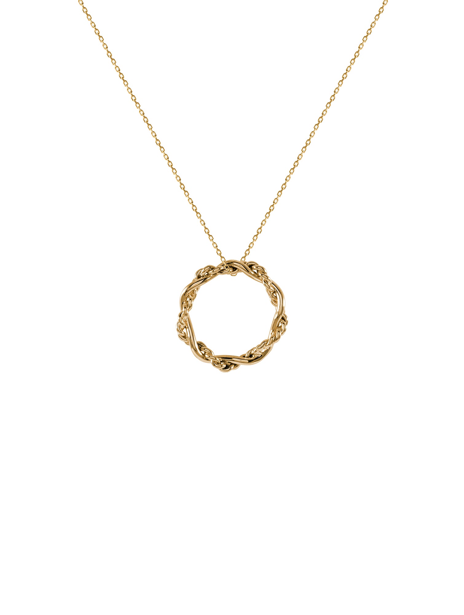 Ismena Necklace N°2 - naszyjnik z ręcznie splecioną zawieszką, 50