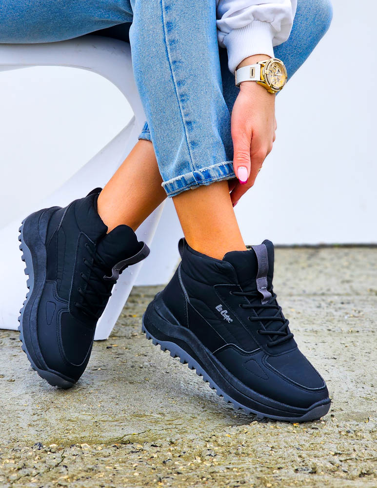 Sportowe Buty Zimowe Trapery Ocieplane Lee Cooper Black