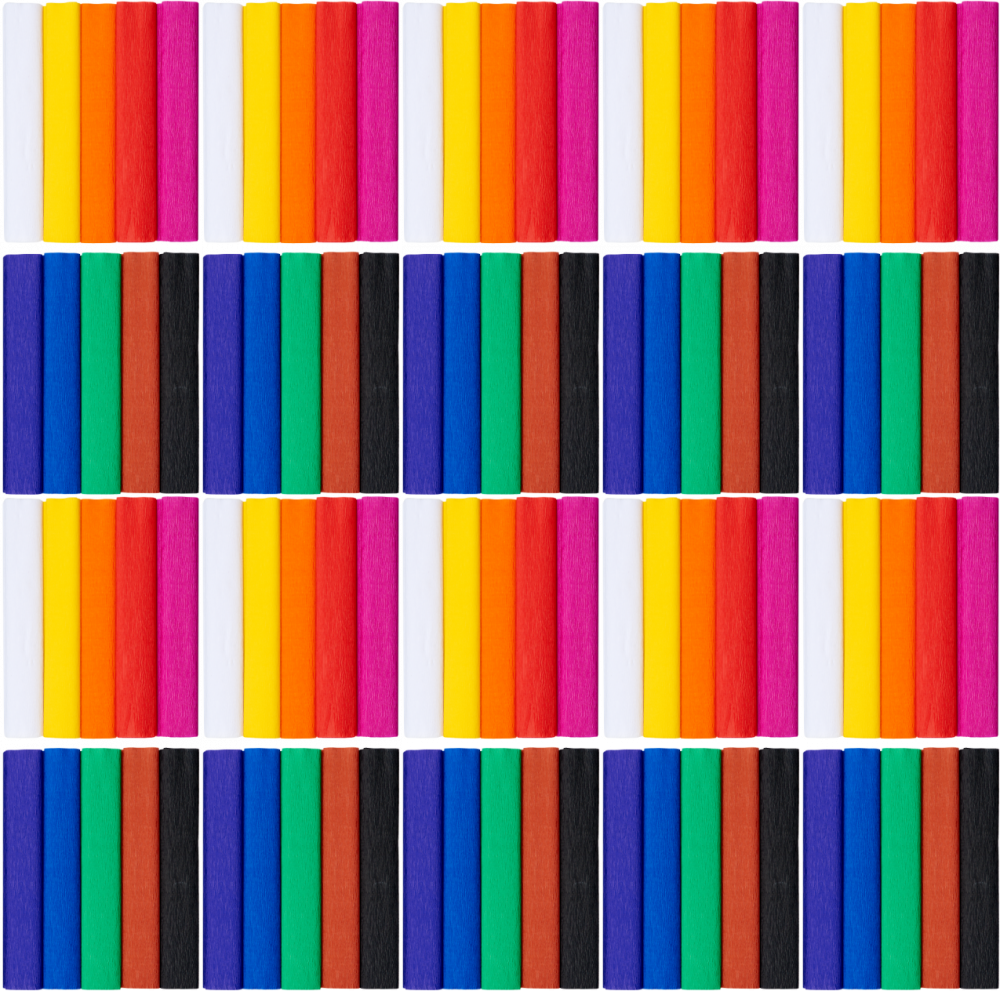 TOP2000 bibuła marszczona 25x200 cm, 10 szt, mały mix kolorów klasycznych