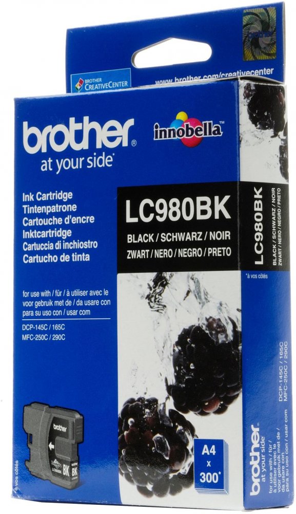 Brother LC980BK tusz oryginalny do drukarki, czarny, 300 stron