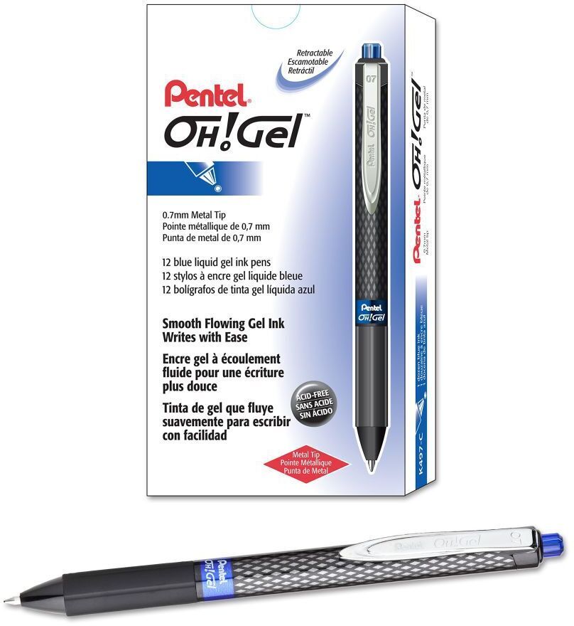 Długopis żelowy automatyczny Pentel K497 0,7 mm niebieski