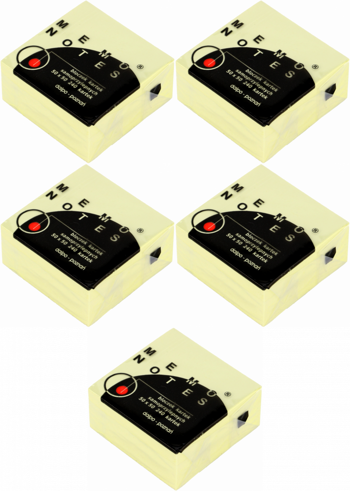 Dalpo karteczki samoprzylepne 50x50mm, 240 karteczek, żółty