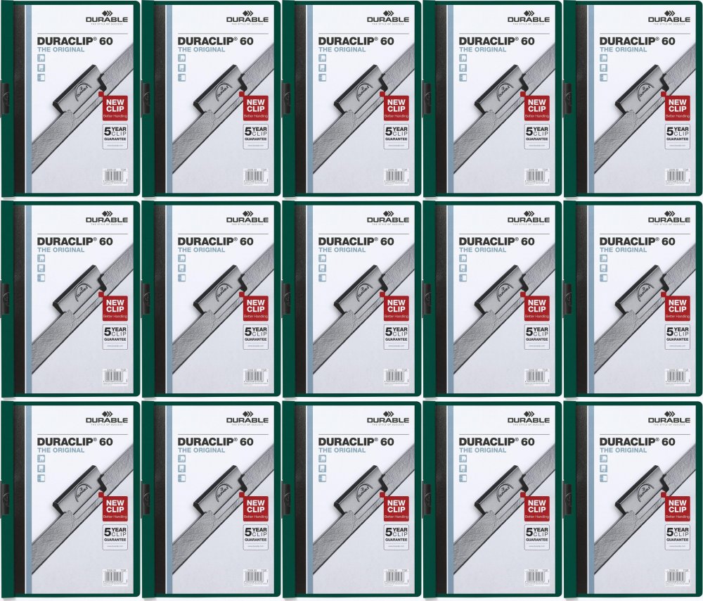 Durable DuraClip Skoroszyt z klipsem A4, do 60 kartek, zielony