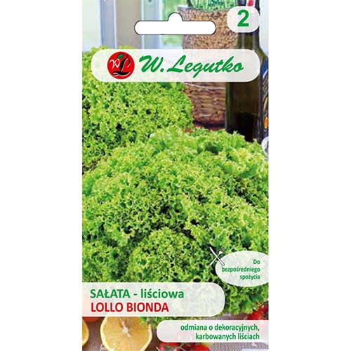1 szt, Saláta leveles Lollo Bionda - Magok: Mod de ambalare: 1 g