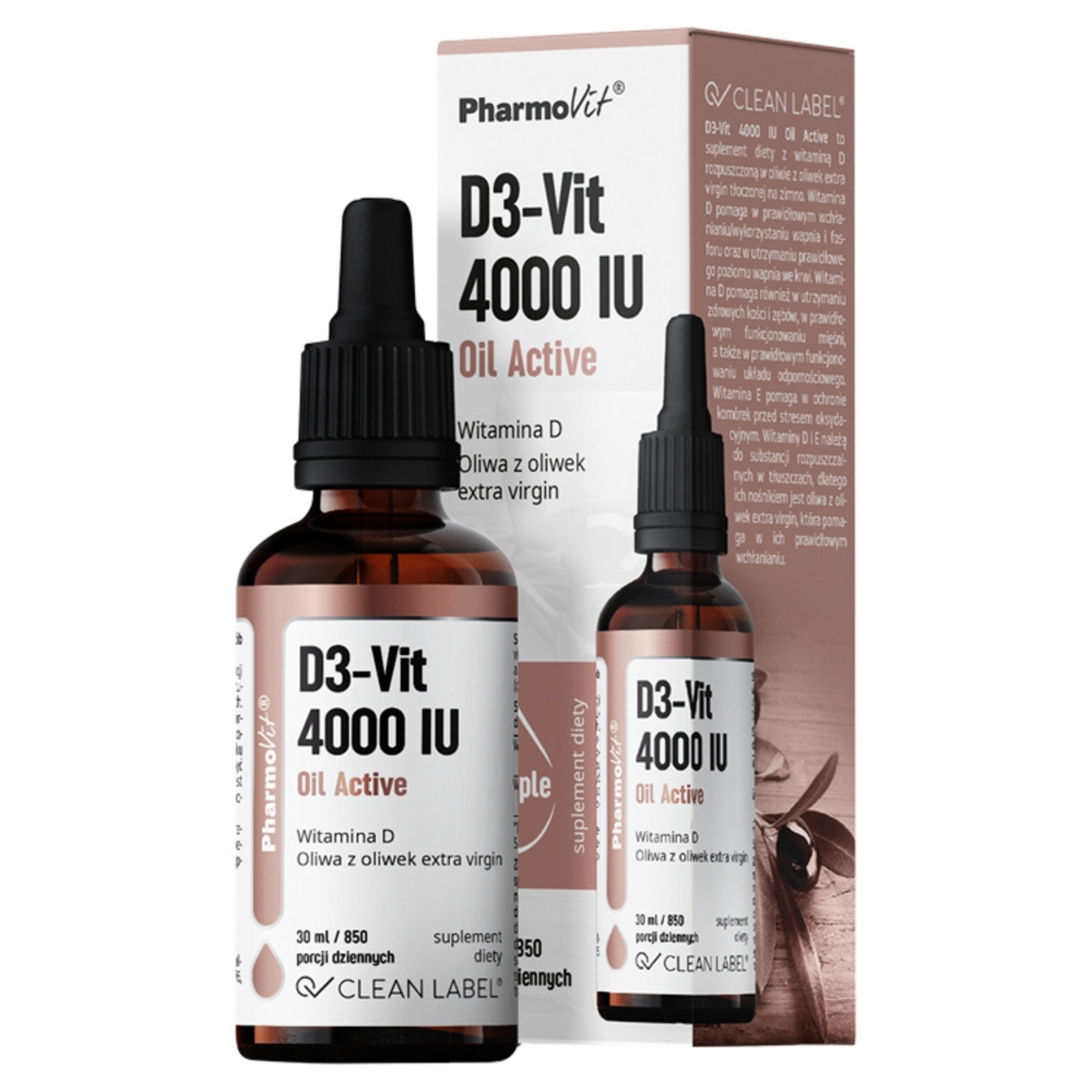 Pharmovit witamina d3-vit 4000 iu oil active, krople, 30 ml
