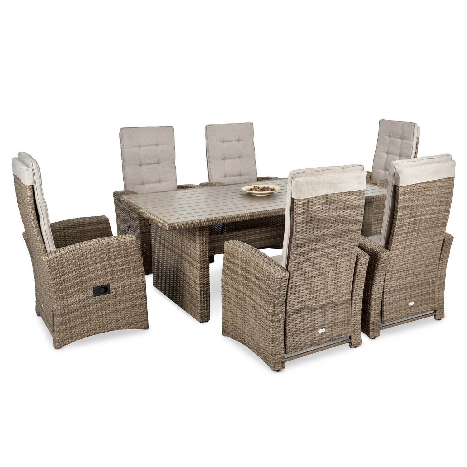 Gartenmöbel-Set Rawena 6+1 - Beige