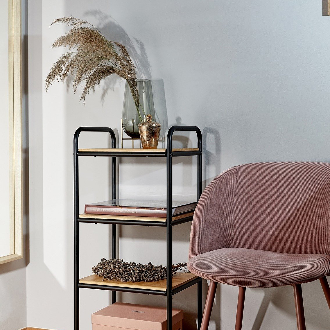 Wenko Loft regał stojący brązowy/czarny 50703100