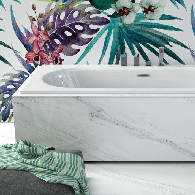 Besco Vitae Slim+ wanna prostokątna Slim 159,5x75 cm biała #WAV-160-SG+