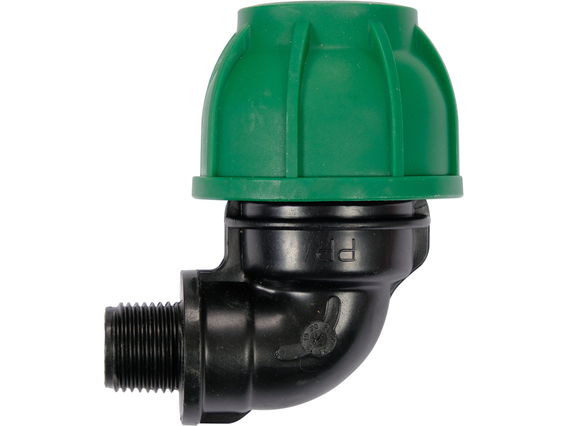 Kolanko skręcane FLO 90° GZ 32mm x 1/2 cala do rur PE wodociągowe 88914