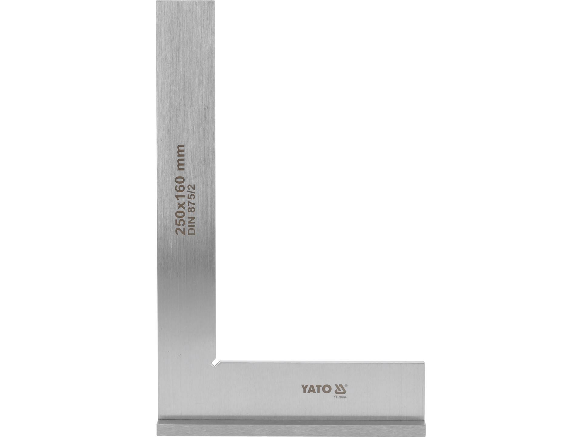 Kątownik ślusarski YATO 250x160mm ze stopką płaski stalowy din 875/ii YT-70764