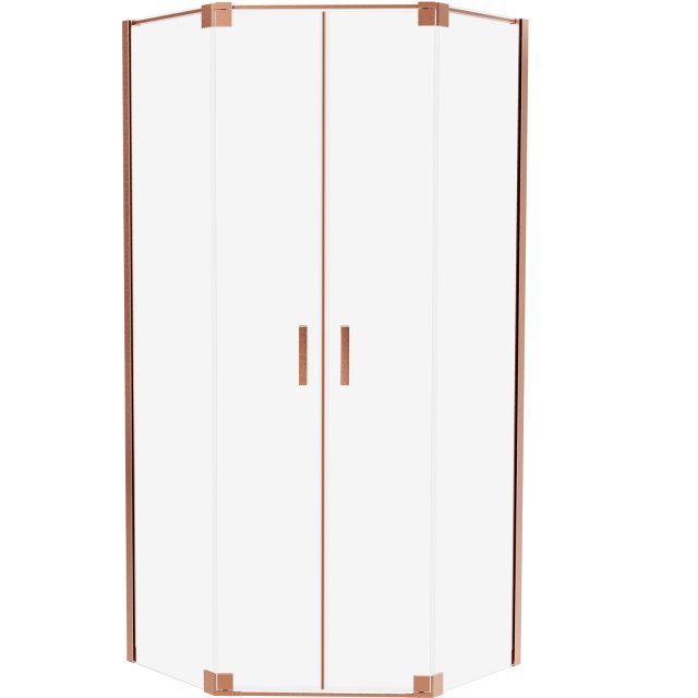 Kabina prysznicowa pięciokątna ALLURIA 2D COPPER BRUSHED 80x80x200 TE