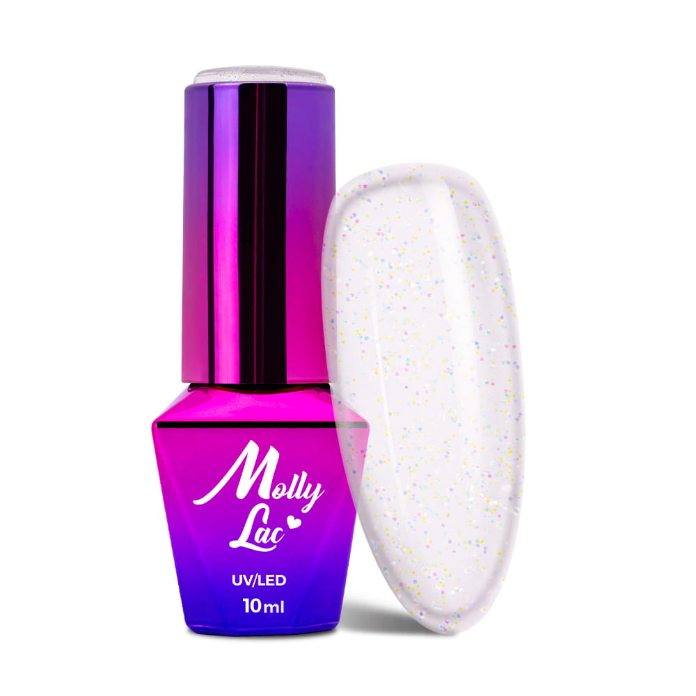 Lakier hybrydowy LED/UV Gel Polish MollyLac Winter Crystalize Nr 220 Morning Light 10 g