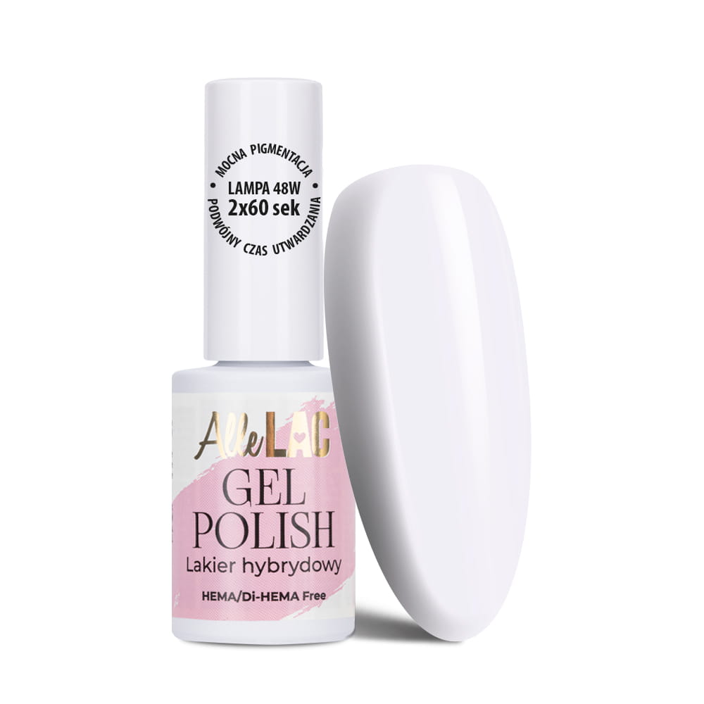 Lakier hybrydowy LED/UV Gel Polish AlleLac Extra White HEMA/Di-HEMA Free 6g