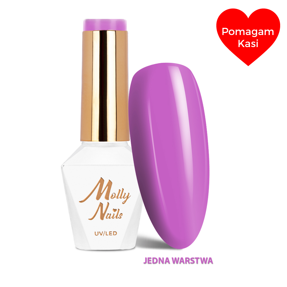 Lakier hybrydowy LED/UV Gel Polish Molly Nails Cocktails & Drinks Nr 17 Purple Smoothie HEMA/Di-HEMA Free 8g