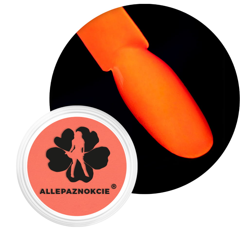 Pigment neonowy do paznokci w proszku Neon UV Pigment Allepaznokcie słoiczek 0,6 g Nr 06